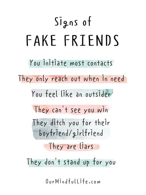 watch out for fake friends|how to tell real friends.